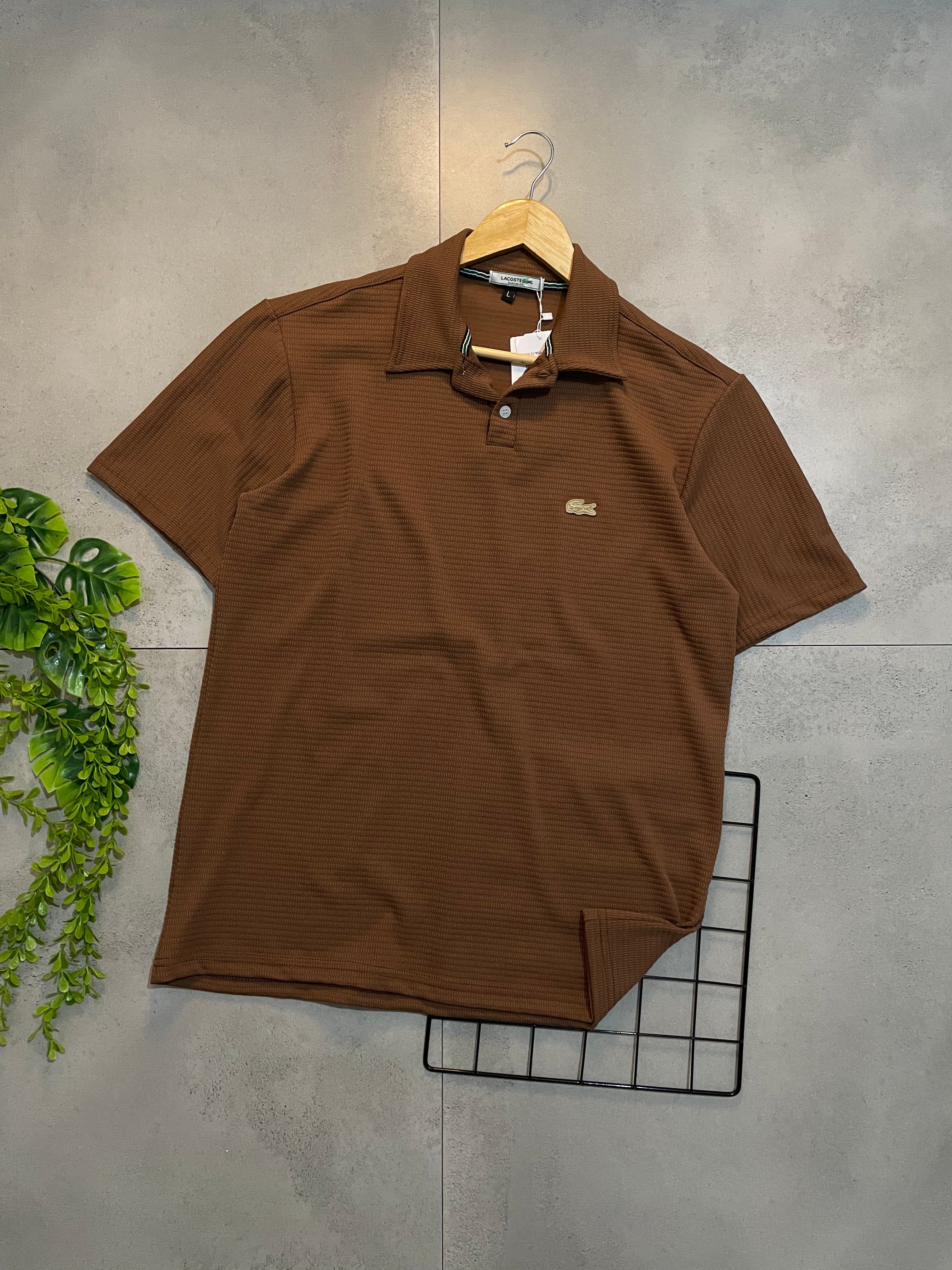 Camisa Gola Polo Lacoste Texturizada
